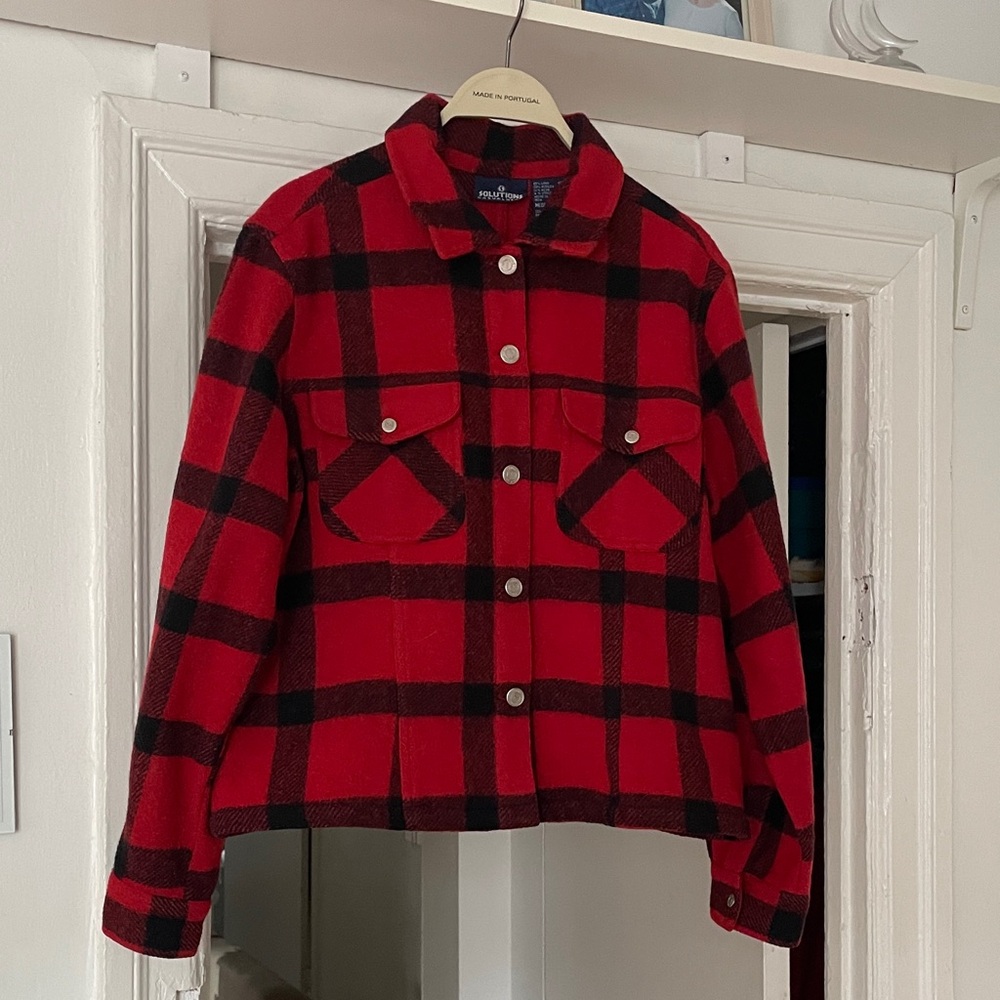 Vintage Red and Black Plaid Jacket